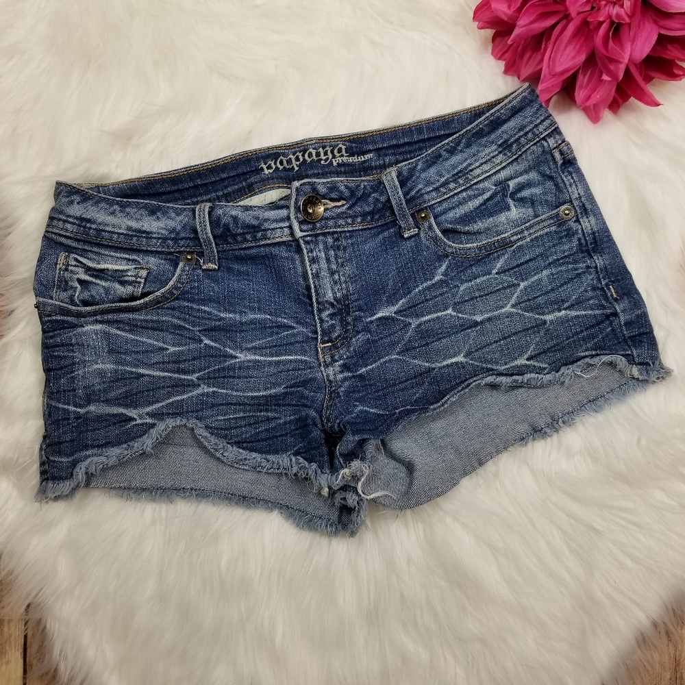 🌹Papaya Cut Off Denim Short Shorts🌹